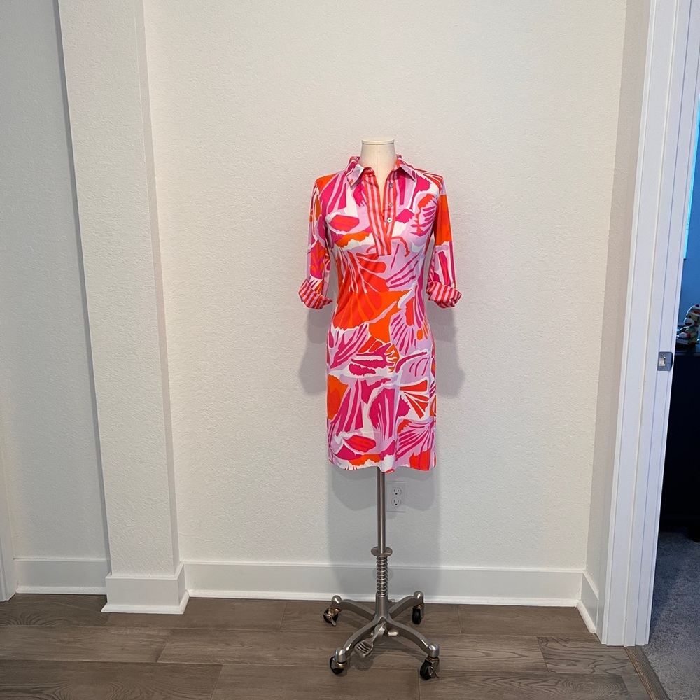Gretchen Scott Designs Pink and Orange Dress